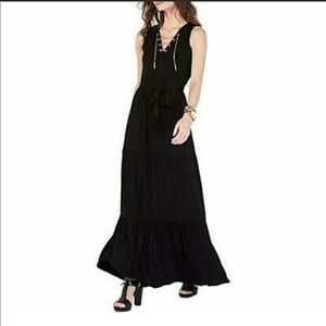 Michael Kors Women’s Lace-up Sleeveless Maxi Dress